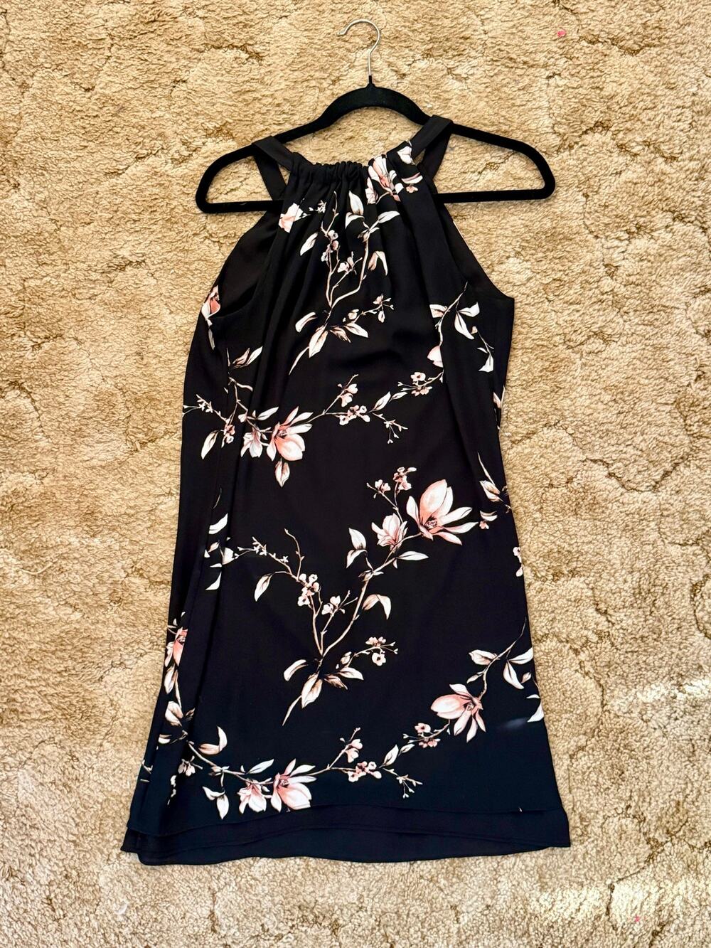 Chico's Black Sleeveless V-Neck Swing Midi Dress Size 0 4/6
